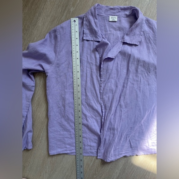 Wilfred Free Aperitif Lavender Linen Tie-Front Blouse - Picture 9 of 10